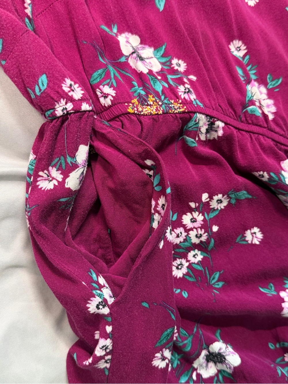 Torrid Berry Floral Fit & Flare Dress Size 2 2X 3/4 Sleeve Rayon Stretch - Picture 8 of 10